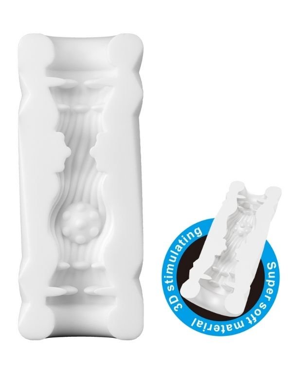 Super Soft Material 3d Stimulating Kola Kutusu Şeklinde Mastürbatör Mavi 3