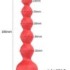 Telefon Kontrollü Haley Rose Pulled Beads Anal Plug – Kırmızı 9