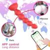 Telefon Kontrollü Haley Rose Pulled Beads Anal Plug – Kırmızı 8
