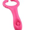 Testis Uyarıcılı Titreşimli Penis Halkası Pembe 3