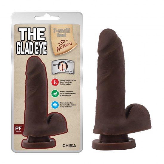 The Glad Eye Kıkırdaklı Gerçekçi Dildo - 15cm Zenci 1