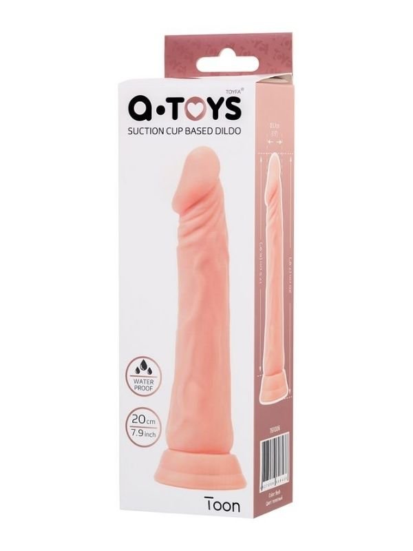 Toon Vantuzlu Realistik Dildo Ten 20 cm 3