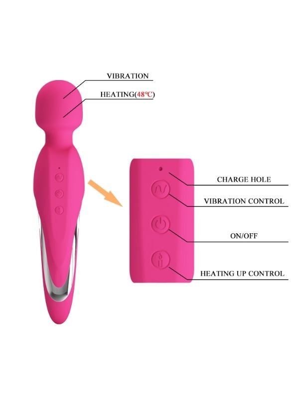 USB Şarjlı 7 Fonksiyonlu Isıtmalı Teknolojik Vibratör 4