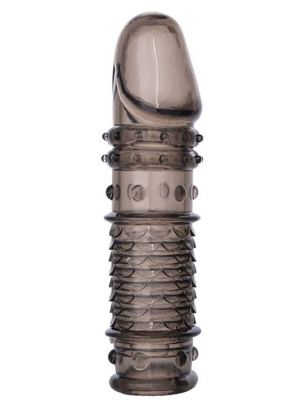 XLover Penis Kılıfı TPE Siyah Şeffaf 13,5 cm 1