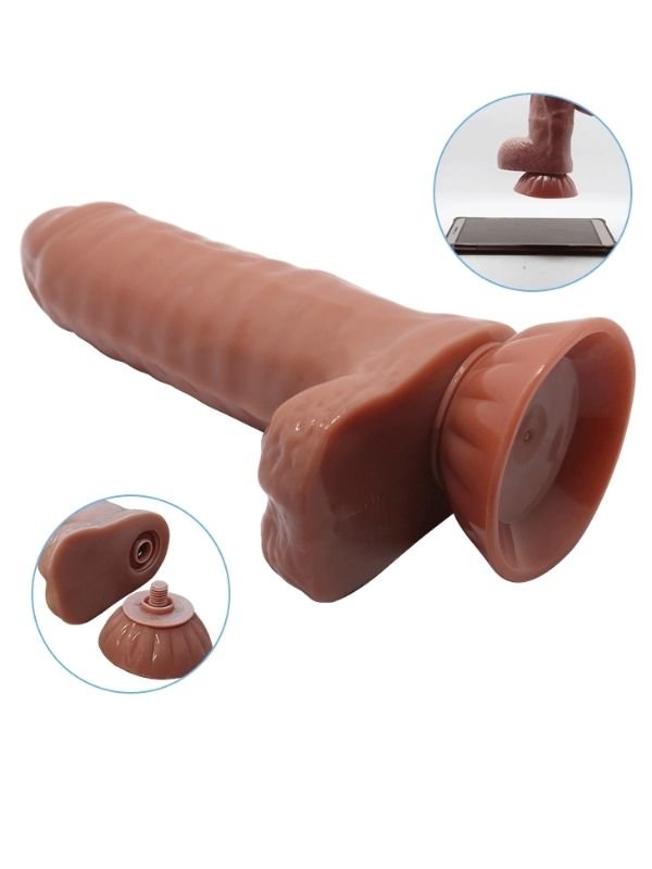 Yeni Nesil Çift Katmanlı 18,5 cm Realistik Dildo 4