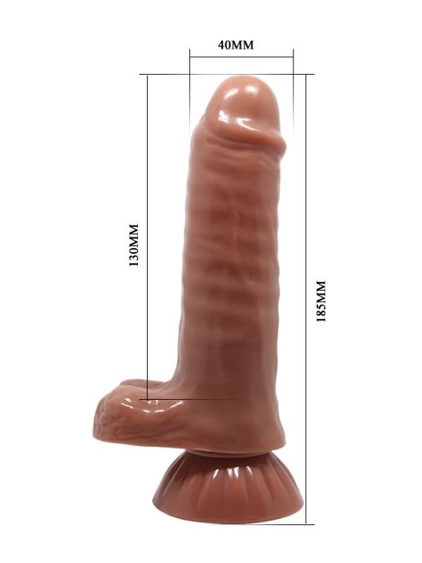 Yeni Nesil Çift Katmanlı 18,5 cm Realistik Dildo 5