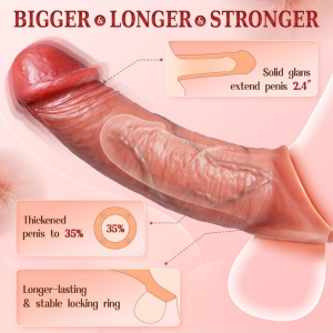 22 cm Ten Rengi Penis Kılıfı – Gerçekçi Dokulu Uzatıcı