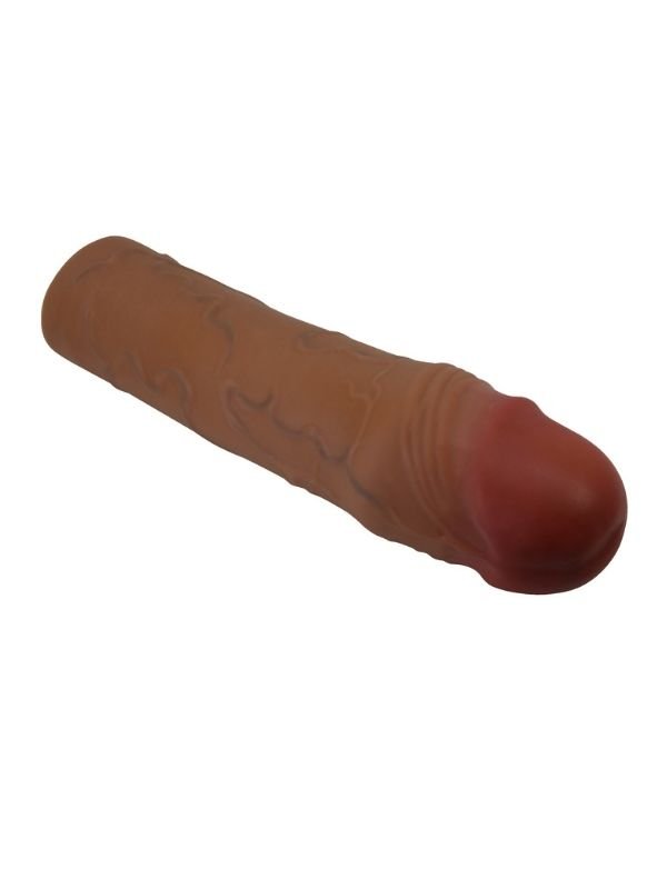Pretty Love Chane Gerçek Hissiyatlı Uzatıcı Penis Kılıfı Brown 5