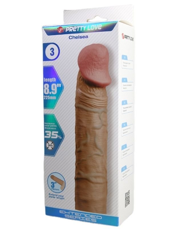 Pretty Love Chelsea Gerçek Hissiyatlı Uzatıcı Penis Kılıfı 1