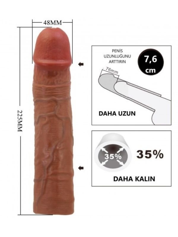 Pretty Love Chelsea Gerçek Hissiyatlı Uzatıcı Penis Kılıfı 2