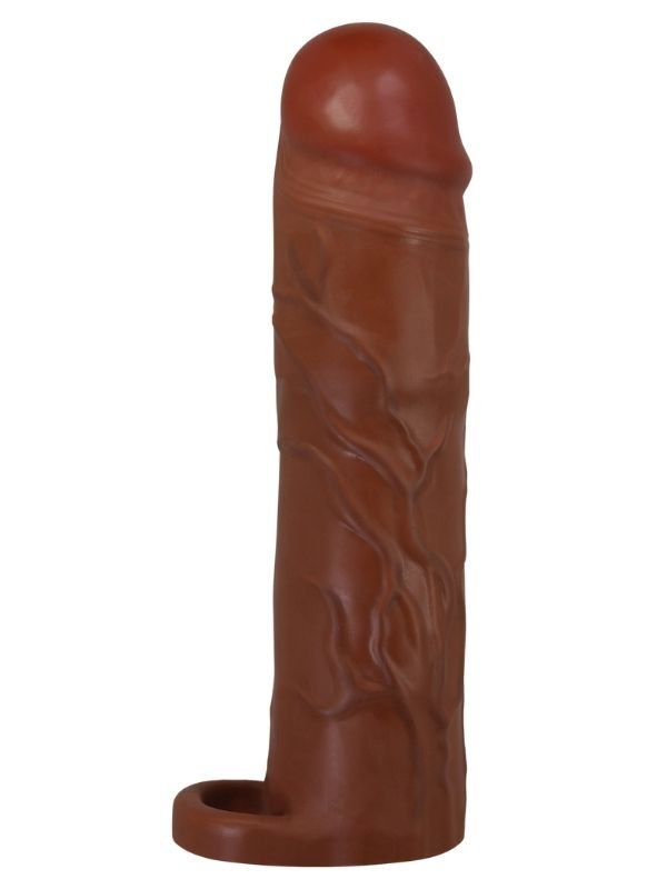 Pretty Love Gerd Gerçek Hissiyatlı Uzatıcı Penis Kılıfı Brown 3