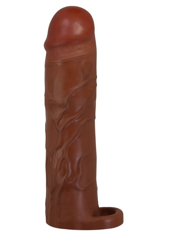 Pretty Love Gerd Gerçek Hissiyatlı Uzatıcı Penis Kılıfı Brown 4