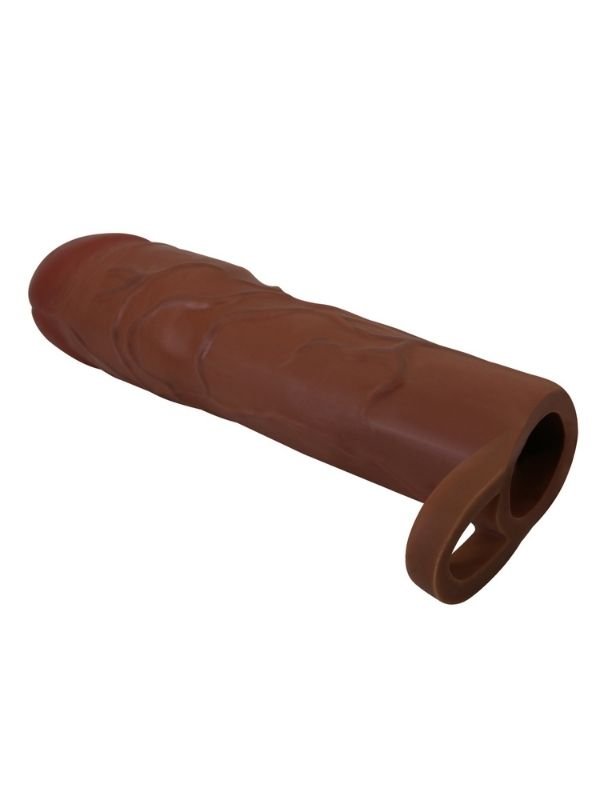 Pretty Love Gerd Gerçek Hissiyatlı Uzatıcı Penis Kılıfı Brown 5