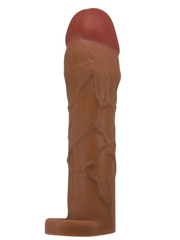 Pretty Love Hani Gerçek Hissiyatlı Uzatıcı Penis Kılıfı Brown 4
