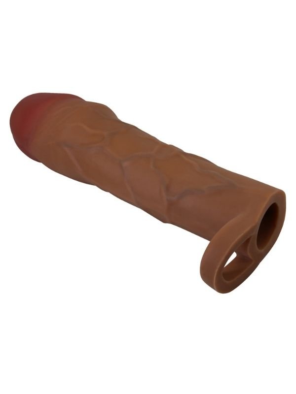 Pretty Love Hani Gerçek Hissiyatlı Uzatıcı Penis Kılıfı Brown 5