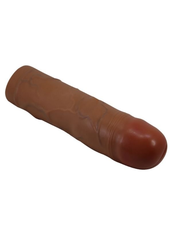 Pretty Love Kylian Gerçek Hissiyatlı Uzatıcı Penis Kılıfı Brown 4